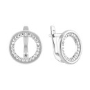 Срібні сережки з фіанітами (20705)