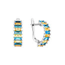 Срібні сережки з фіанітами (20713cv)