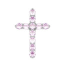 Срібний хрестик з сапфіром (3010/1р-PSPH)