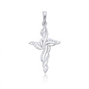 Срібний декоративний хрестик з фіанітами 35326/12/1/36