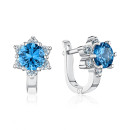 Срібні сережки з фіанітами та шпінеллю 40424/12/1/21294