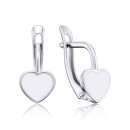Срібні сережки Серце з емаллю (40613/12/1/483)