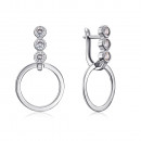 Срібні сережки з фіанітами (40771/12/1/53)