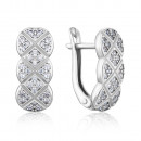 Срібні сережки з фіанітами (41093/12/1/36)