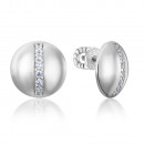 Срібні сережки-пусети з фіанітами (41097/12/1/13)