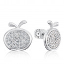 Срібні сережки-пусети з фіанітами (41129/12/1/42)