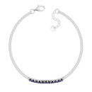 Срібний браслет з гідротермальним сапфіром (4223р-HSPH)