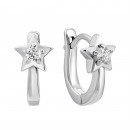 Срібні сережки Зірочки з фіанітом (500851-СР)