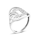 Срібна каблучка з фіанітами (775к/род)