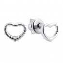 Срібні пусети Серце (82702)