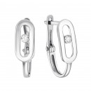 Срібні сережки з фіанітами (82835б)