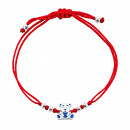 Браслет на нитці Ведмедик (993Б.1.Син.Rh)