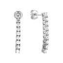 Срібні сережки з фіанітами (B06090)