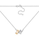 Cрібне кольє з цитрином та топазом (ко1305Rh)