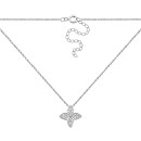 Срібне кольє Квітка з фіанітами (6172_50)
