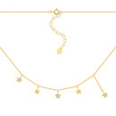 Cрібне кольє з позолотою та фіанітами (7D16177-GD)