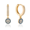 Срібні сережки з фіанітами TZ110005-S-G-BA-E/20/1511