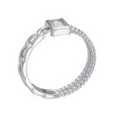 Срібна каблучка з фіанітом  A03542-R/12/1