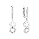 Срібні сережки з фіанітами (AE02444)