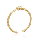 Срібна позолочена каблучка з фіанітом (ANT  0531 G-R/20/1)
