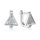 Срібні сережки з фіанітами B00022-E/12/1