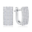 Срібні сережки з фіанітами B00024-E/12/1