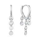 Срібні сережки-конго B01525-E/12