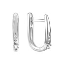 Срібні сережки з фіанітами (B02077)