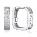 Срібні сережки-конго з фіанітами B02543-E/12/1