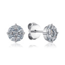 Срібні сережки з фіанітами B08042-E/12/1