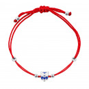 Браслет на нитці (995Б.3.Син.Rh)