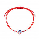 Браслет на нитці Пінгвін (993Б.2.Син.Rh)