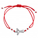 Браслет на нитці з фіанітами Янгол (75166б)