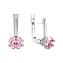 Срібні сережки з фіанітами (с1294ржRh)
