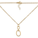 Срібне позолочене кольє (CLT  10913 G-K/20)