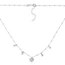 Срібне кольє Серце (CLT  11117 RH-K/12)