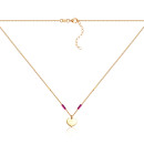 Срібне кольє Серце з емаллю CLT_11935-K/20/2758