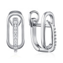 Срібні сережки з фіанітами DE00314-E/12/1