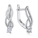 Срібні сережки з фіанітом DE06369-E/12/1