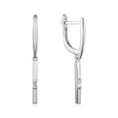 Срібні сережки з фіанітом DE07927-E/12/1