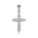 Срібний хрестик з фіанітами DP17992-P/12/1