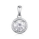 Срібна підвіска з фіанітами DPE69447-P/12/1