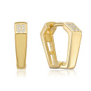 Срібні позолочені сережки з фіанітами (B01639-E/20/1)