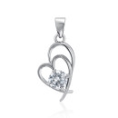 Срібна підвіска з фіанітом (SP01009-P/12/1)