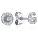 Срібні сережки-пусети з фіанітами (OE04128A-E/12/1)