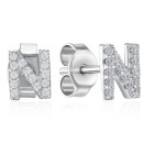 Срібні сережки-пусети з фіанітами (OE04135A-E/12/1)