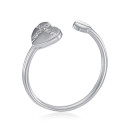 Срібна каблучка Серце з фіанітами (RI37744-R/12/1)