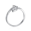 Срібна каблучка Серце з фіанітами (SZDR10329-R/12/1)