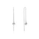 Срібні сережки-протяжки з фіанітами (SE00392-E/12/1)