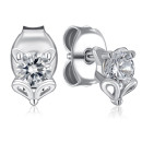 Срібні сережки-пусети з фіанітами (SE00821-E/12/1)